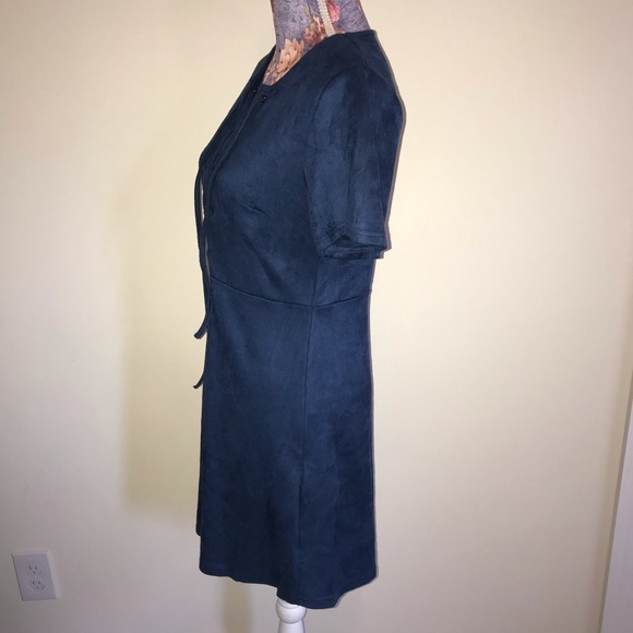 Lace-Up Sueded Dress - Picture 3 of 5